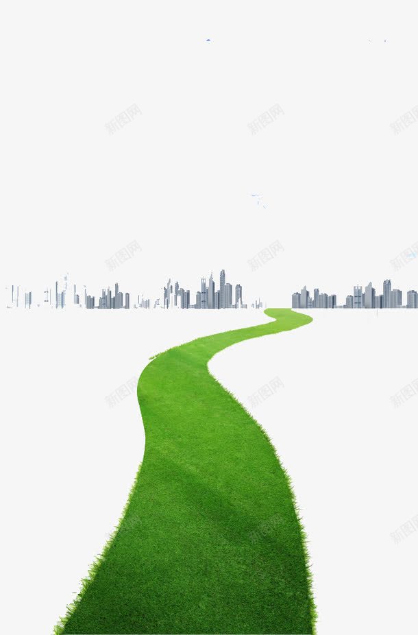 通往城市的路png免抠素材_88icon https://88icon.com 城市 小路 广告 海报 绿色通道