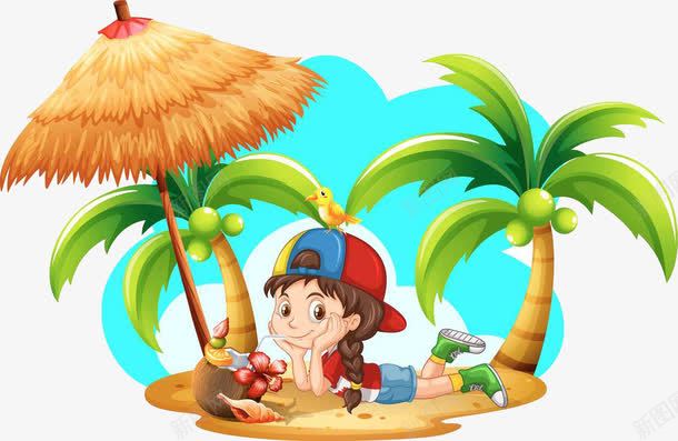 在椰子树下乘凉的女孩png免抠素材_88icon https://88icon.com am 凉爽 卡通 夏天 天然 天然椰棕 果子 果实 果肉 椰子 椰子冻 水果 爽口 自然 香蕉