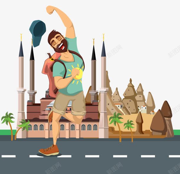 旅行的卡通男人png免抠素材_88icon https://88icon.com 假期旅行 全球旅游 出国旅行 出游 卡通男人 旅行 景点 游玩