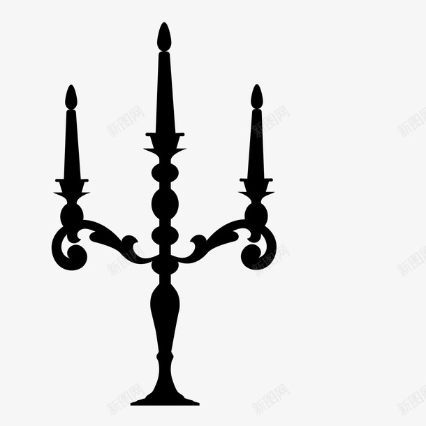 手绘黑色三只蜡烛烛台png免抠素材_88icon https://88icon.com 室内 火焰 烛光 烛台 烛台剪影 蜡烛 装饰 黑色