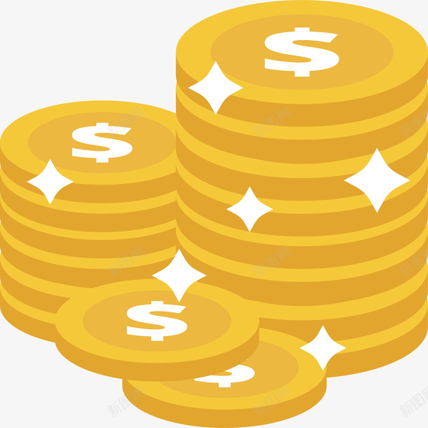 卡通商务金币矢量图ai免抠素材_88icon https://88icon.com 卡通 商务 商务金币 游戏 游戏币设计 金币 矢量图