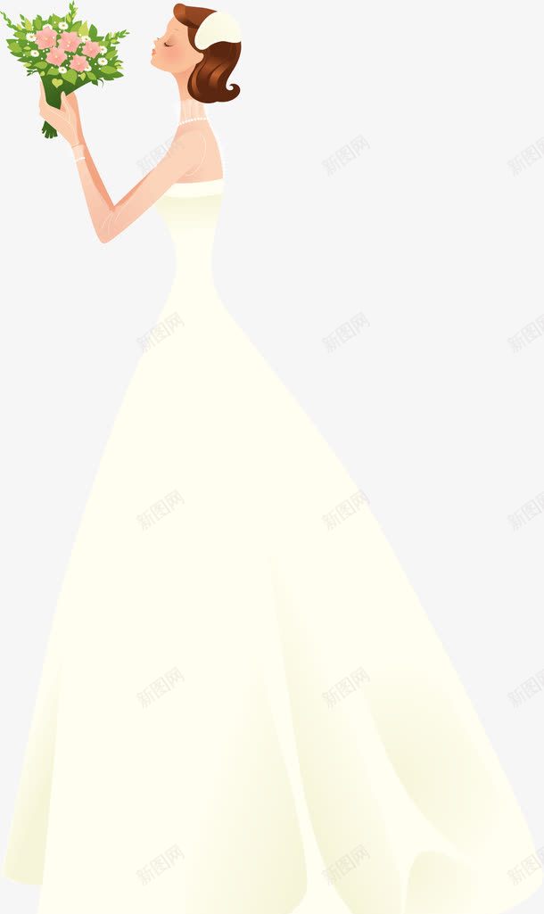 小清新新娘png免抠素材_88icon https://88icon.com 免抠PNG 婚纱 小清新 手捧花 新娘 鲜花