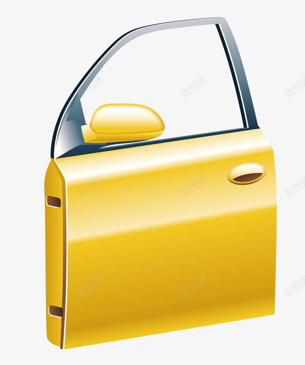 汽车配件矢量图ai免抠素材_88icon https://88icon.com 卡通 手绘 汽车 灰色 车门 配件 门框 黄色 矢量图