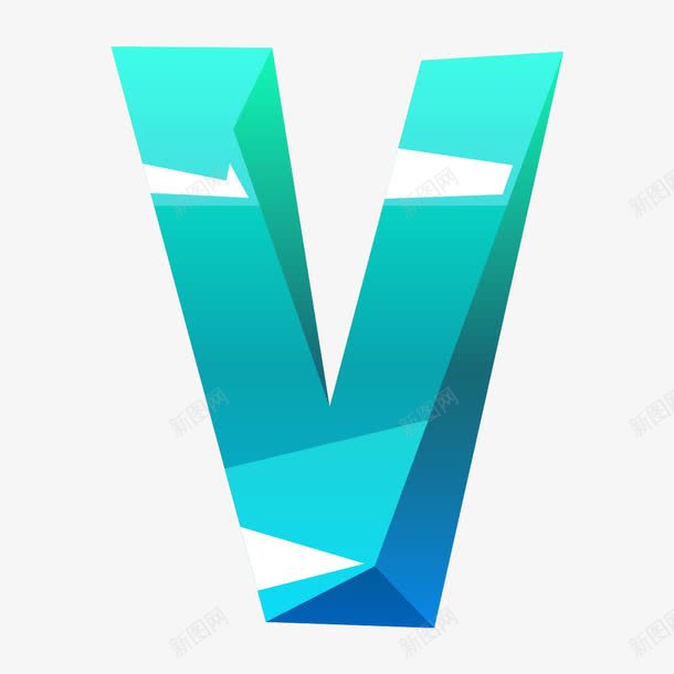 立体菱角字母Vpng免抠素材_88icon https://88icon.com 3D英文字母 彩色字母 拼接字母 立体字母 立体菱角字母V 艺术字体 艺术字母 英文字母 蓝色