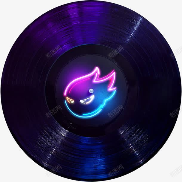 蓝色碟片png免抠素材_88icon https://88icon.com 炫彩 电音 音乐