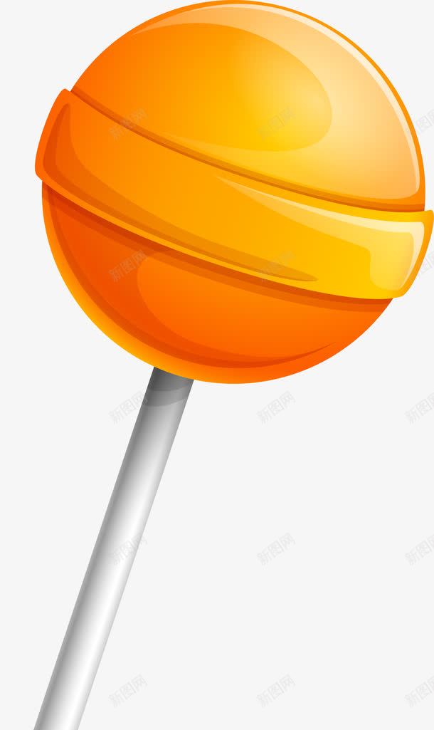 橙色卡通糖果png免抠素材_88icon https://88icon.com 橙色糖果 甜品 甜品店 简约棒棒糖 糖果店 装饰图案