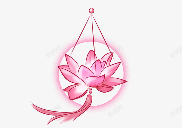 中元节莲花灯节日装饰png免抠素材_88icon https://88icon.com 中元节 河灯 祭祀祈福 节日 节日装饰 莲花灯
