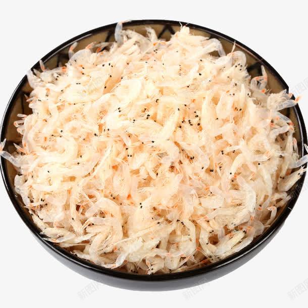 黑色碗装小虾png免抠素材_88icon https://88icon.com 产品实物 圆形 小虾米 河鲜 海鲜 虾米 食品