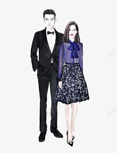 手绘男女模特png免抠素材_88icon https://88icon.com 全身模特 帅哥 手绘 模特 美女