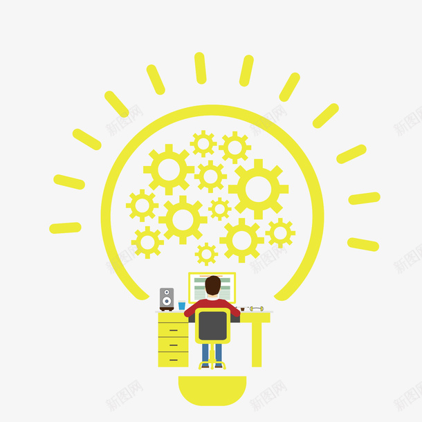 手绘智力开发灯泡知识矢量图ai免抠素材_88icon https://88icon.com 创意 卡通灯泡 团队合作 太阳灯泡 思维 思考 想法 手绘灯泡 灯泡矢量 灯泡知识 矢量图 知识 知识储备量
