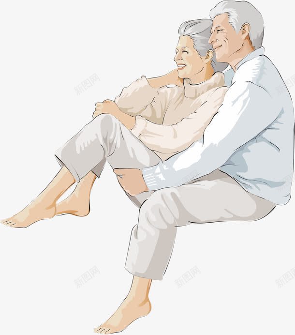 依偎在一起的老人png免抠素材_88icon https://88icon.com 恩爱 我们在一起 浪漫 老夫妻
