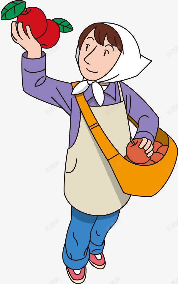 卖苹果的女人png免抠素材_88icon https://88icon.com 书包 农民 卡通 叫卖的 女人 水果 黄色的
