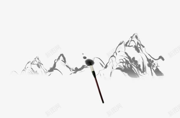 文房四宝之毛笔psd免抠素材_88icon https://88icon.com 书法 写字 文房四宝 毛笔 砚台 读书