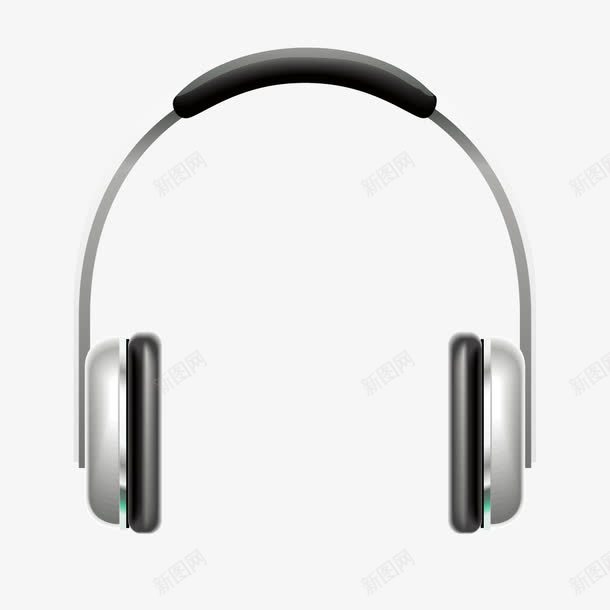 灰色金属质感时尚耳麦png免抠素材_88icon https://88icon.com 时尚 灰色 耳麦 质感 金属 金属质感