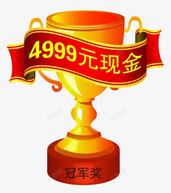 冠军奖杯png免抠素材_88icon https://88icon.com 奖金 彩带 荣誉 金色