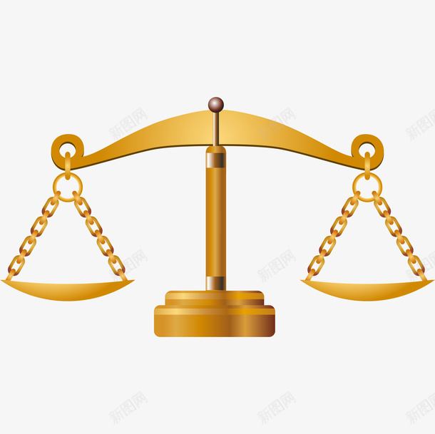 手绘卡通天平公正png免抠素材_88icon https://88icon.com 公平 公正 司法 天平 手绘卡通 法律 金色