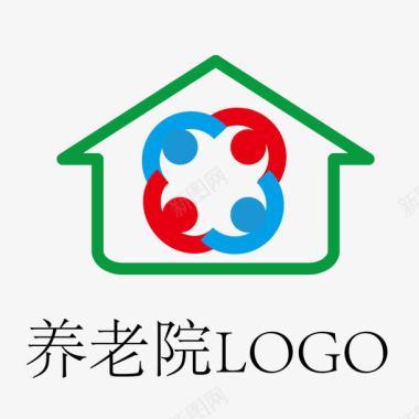 养老院logo绿色建筑房屋养老院LOGO图标图标