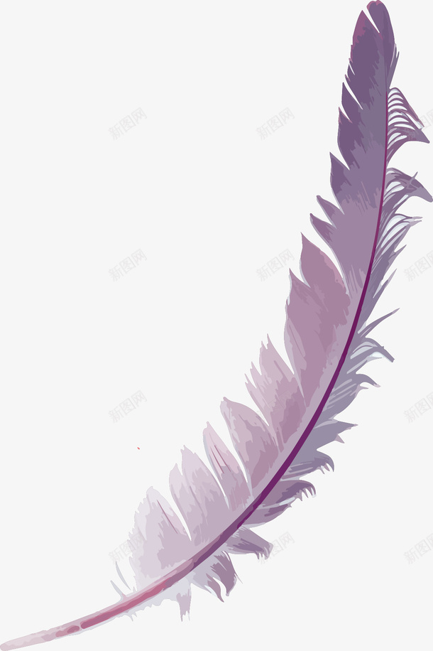轻盈羽毛装饰png免抠素材_88icon https://88icon.com 卡通有趣 浪漫 矢量图案 紫色底纹 装饰图 轻盈