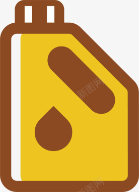 润滑油黄色汽油标图标图标
