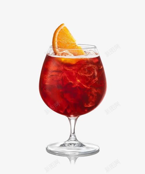 果汁鸡尾酒png免抠素材_88icon https://88icon.com 冰块 格调 烟酒饮料 玻璃 红色 美酒 食物 香橙 高脚杯