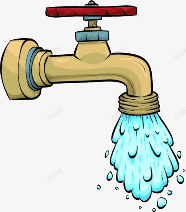 手绘流水水龙头png免抠素材_88icon https://88icon.com 手绘 水管 水龙头 水龙头图案 水龙头流水 流水 省水 节约用水