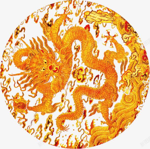 古风金色圆形龙形图案png免抠素材_88icon https://88icon.com 古风 图案 圆形 金色 龙形