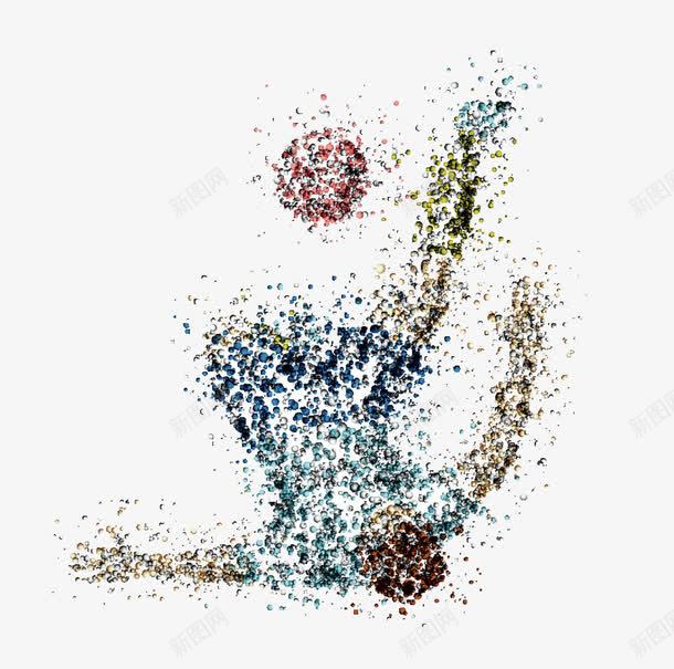 彩色人形png免抠素材_88icon https://88icon.com 人 人物 创意 奥运会 帅气 彩色小块 球类 男人 蓝色 足球 踢球 踢足球 运动 运动会 运动员 运动项目