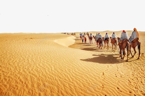 沙漠与骑骆驼的人png免抠素材_88icon https://88icon.com 动物 大沙漠 极限环境 黄沙