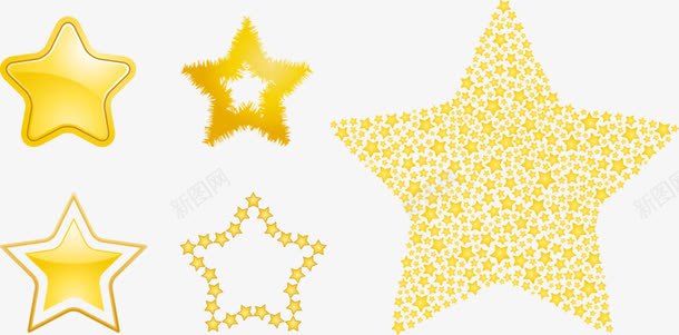 金光闪闪的星星png免抠素材_88icon https://88icon.com 创意 星星 空心 金光闪闪