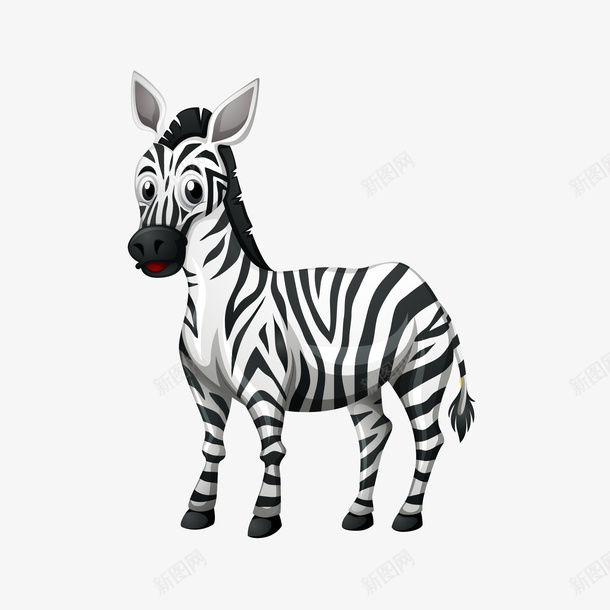 卡通斑马png免抠素材_88icon https://88icon.com 动物 动物插画 卡通 卡通动物 可爱动物 小动物 斑马