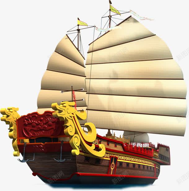 扁平彩绘风格扬帆的帆船png免抠素材_88icon https://88icon.com 帆船 彩绘 扁平 扬帆 风格