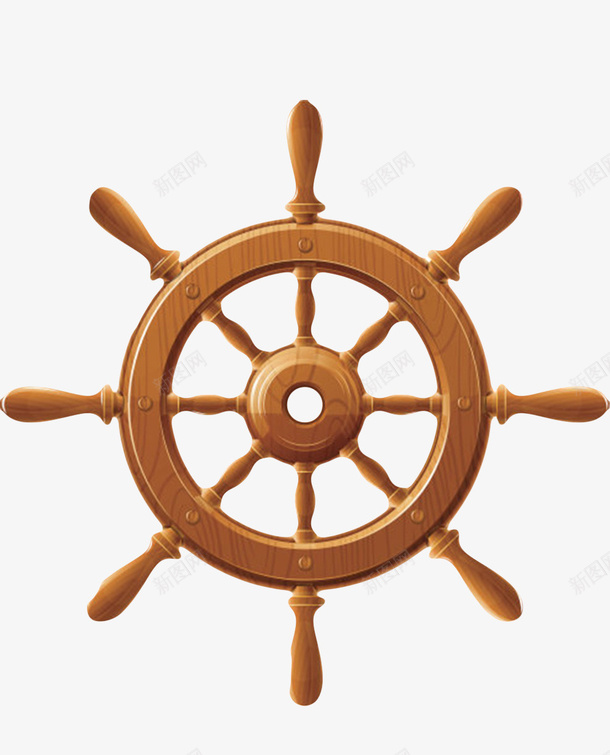 棕色控制方向的带钉子的舵盘实物png免抠素材_88icon https://88icon.com 中国造船发明 方向 木纹船舵 航向 舵盘 船 船尾 船尾舵 船舵 转向