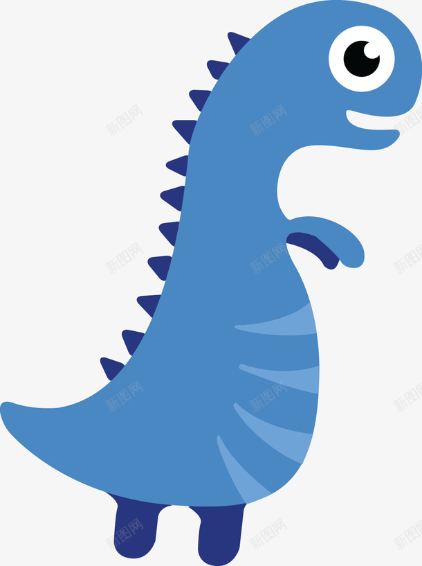 蓝色的卡通版恐龙png免抠素材_88icon https://88icon.com 免抠图 动物 卡通恐龙 恐龙 效果图 装饰图 装饰画