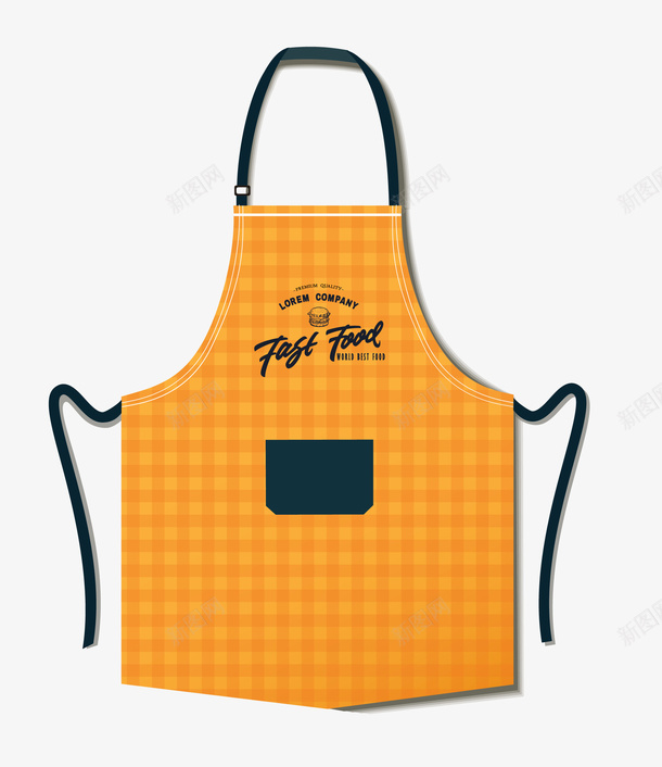 卡通黄色厨房围裙矢量图eps免抠素材_88icon https://88icon.com 做饭围裙 劳保 卡通 厨房围裙 围裙模板 矢量图 黄色 黄色围裙