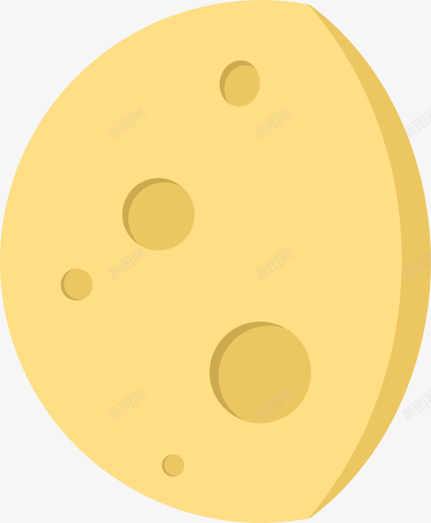 黄色卡通扁平月亮png免抠素材_88icon https://88icon.com 卡通月球 太空 宇宙 宇航 星球 陨坑月球 黄色月亮