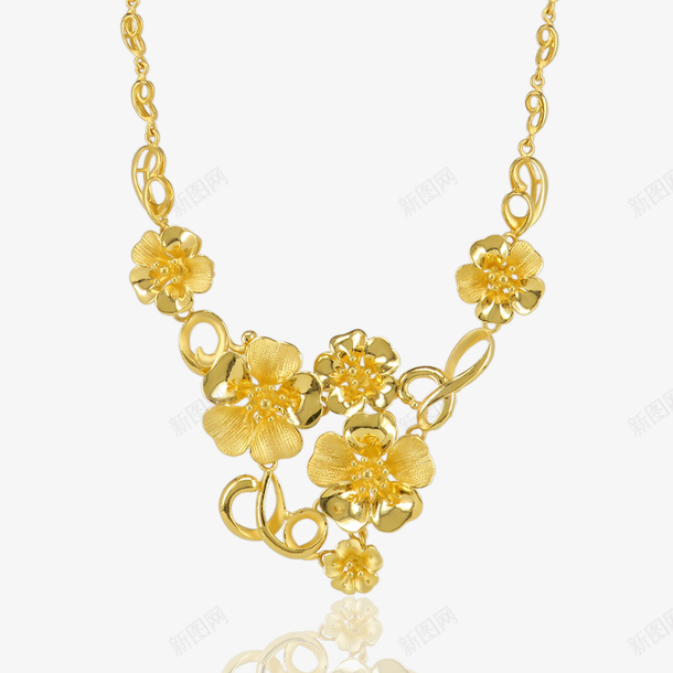 精致花朵纯金项链png免抠素材_88icon https://88icon.com 婚庆 精致项链 纯金项链 美观 花朵项链 送礼 金饰品