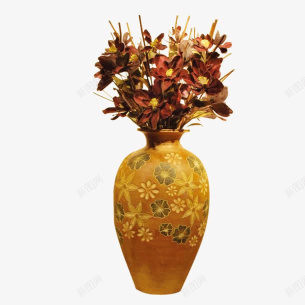 花瓶png免抠素材_88icon https://88icon.com 复古花瓶 客厅装饰 室内装饰 干花 欧美风插花 玄关装饰 花瓶