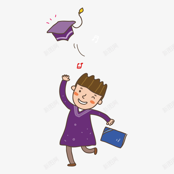 高考加油创意扔博士帽矢量图ai免抠素材_88icon https://88icon.com 创意 加油图 学校教育 学生 扔博士帽 校园文化 校服 矢量图 高考加油