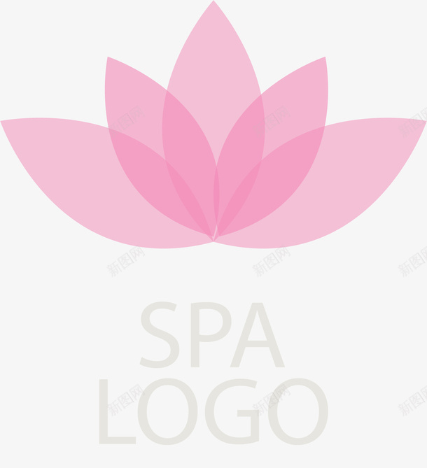 粉红莲花美容会所矢量图ai免抠素材_88icon https://88icon.com 会所 会所标志 矢量png 粉红色 粉红莲花 美容会所 矢量图