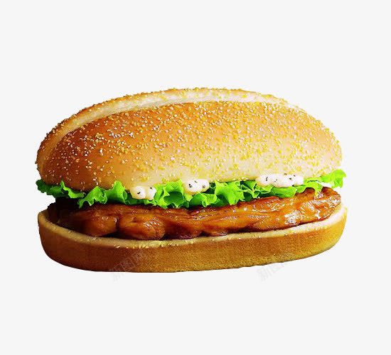 板烧腿堡png免抠素材_88icon https://88icon.com 板烧鸡腿堡 沙拉 烤肉 青菜 面包 鸡腿堡