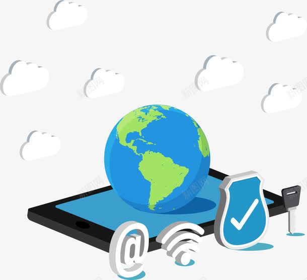 手机上的立体网络符号png免抠素材_88icon https://88icon.com wifi 全球通 手机模型 网络信号