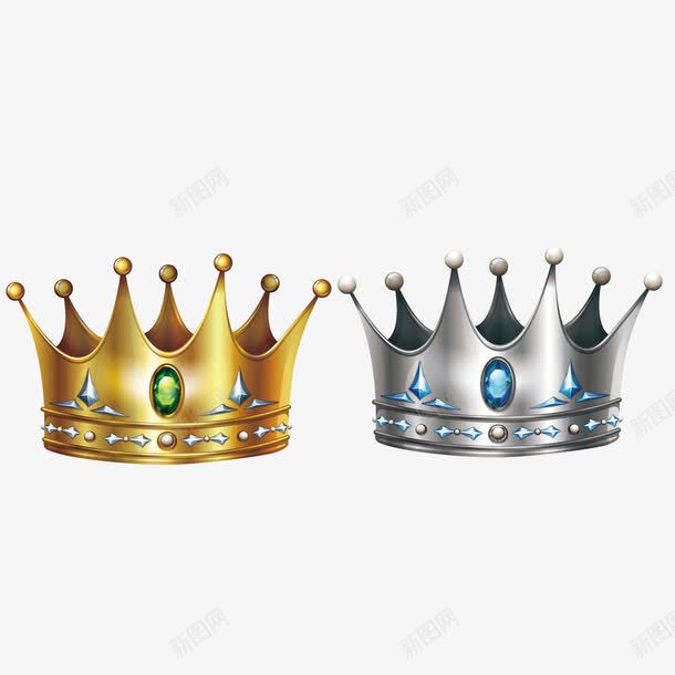 金色皇冠png免抠素材_88icon https://88icon.com 3D PNG免扣图下载 宝石 权利 珠宝 银色皇冠
