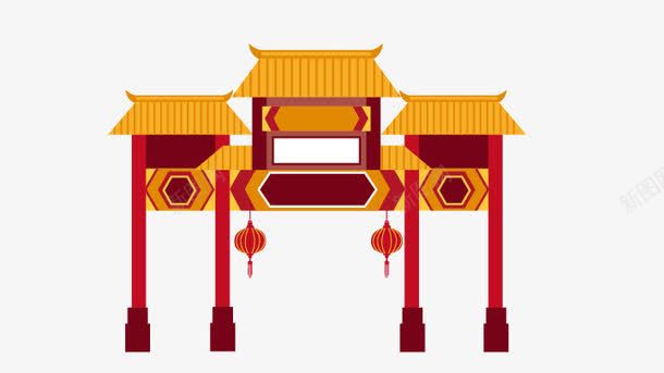 城楼png免抠素材_88icon https://88icon.com 古建筑城楼 城楼 矢量城楼
