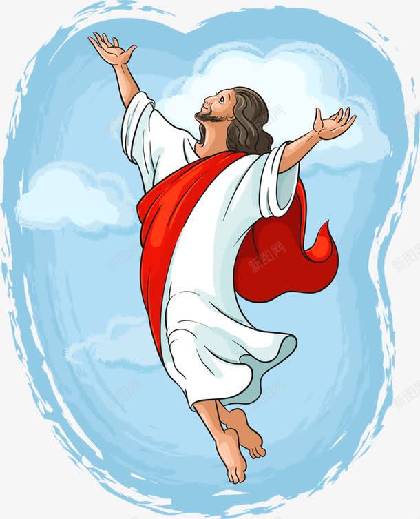 起舞的耶稣png免抠素材_88icon https://88icon.com 白色 神圣 神父 红色