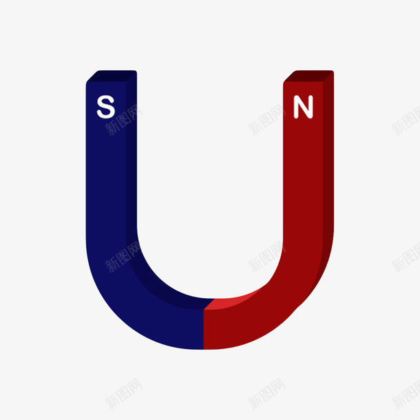 红蓝色天然磁石白色南北极字体的png免抠素材_88icon https://88icon.com U型磁铁 u型吸铁石 南北极 吸引 吸引力 吸铁石 手绘磁铁 排斥力 电磁学 磁力 磁场 磁性 红蓝色天然磁石白色南北极字体的u型吸铁石实物免费下载