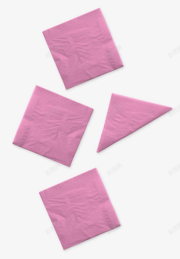 粉红纸巾png免抠素材_88icon https://88icon.com 折叠 粉红纸巾 纸巾 餐巾纸