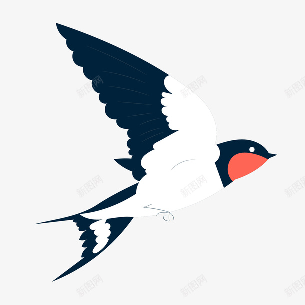 红白黑卡通展翅燕子png免抠素材_88icon https://88icon.com 卡通 展翅燕子 日常 燕子 白色 红色 黑色 黑色燕子