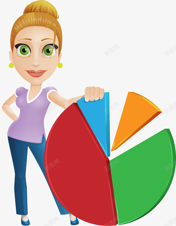 手绘卡通职场女性矢量图ai免抠素材_88icon https://88icon.com 人 人物 卡通 手绘 矢量图