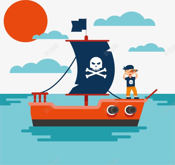 大海上的海盗png免抠素材_88icon https://88icon.com captain 加勒比海盗 寻找宝藏 海盗 矢量素材 船长
