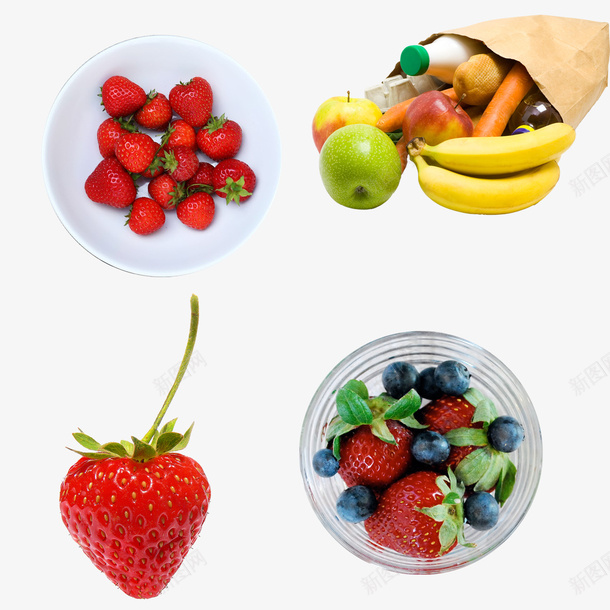 水果食物png免抠素材_88icon https://88icon.com 产品实物 水果元素 水果设计素材 苹果香蕉 草莓素材 蓝莓素材
